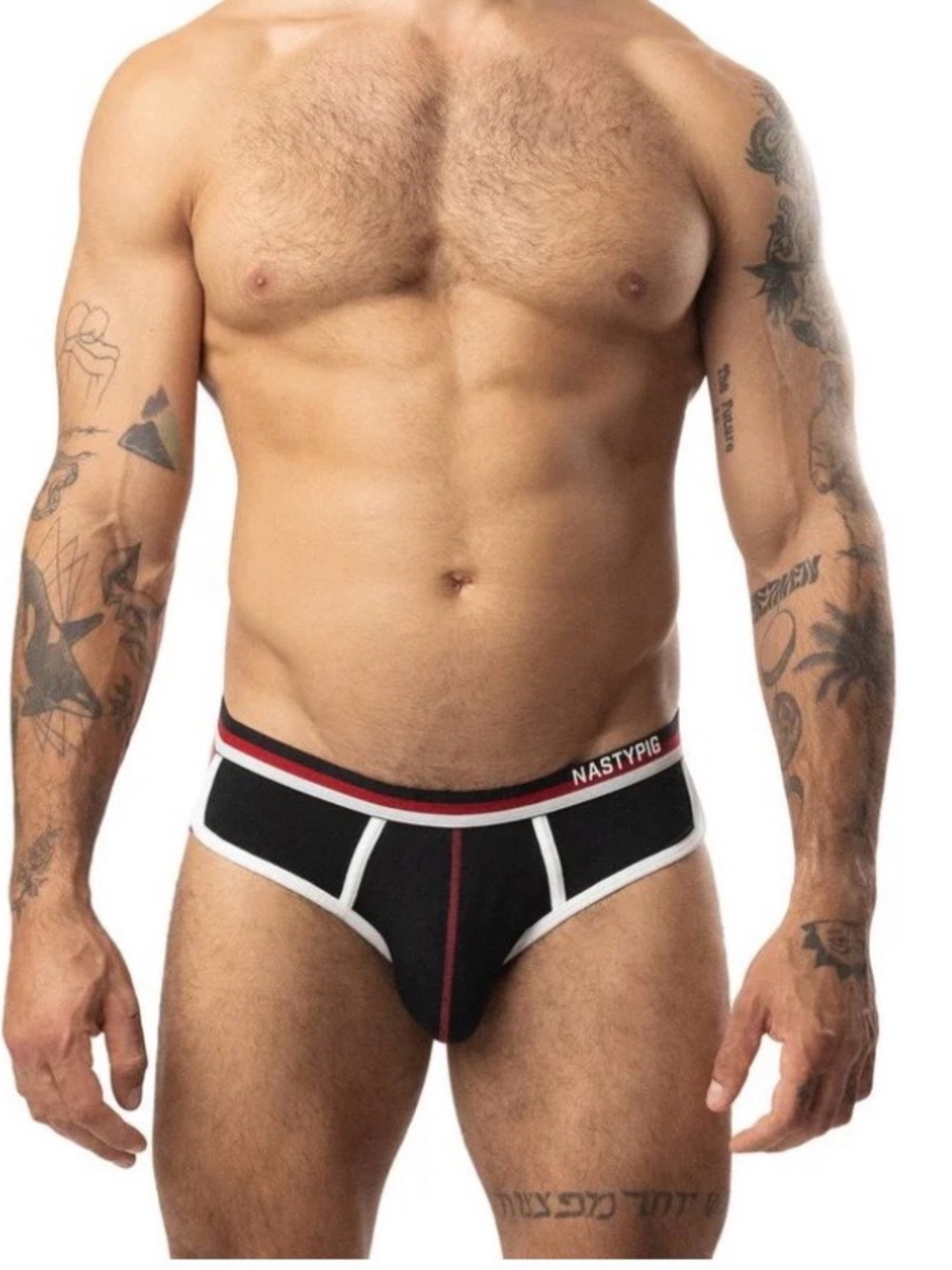 Nasty Pig Lift Club Briefs with Red and White Trim